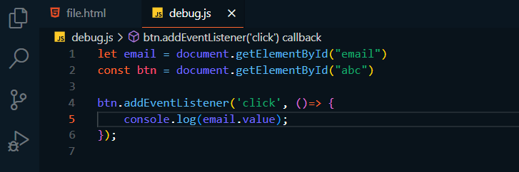 VSCode Debugging JavaScript Code
