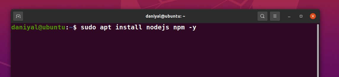 Install Node Js Ubuntu