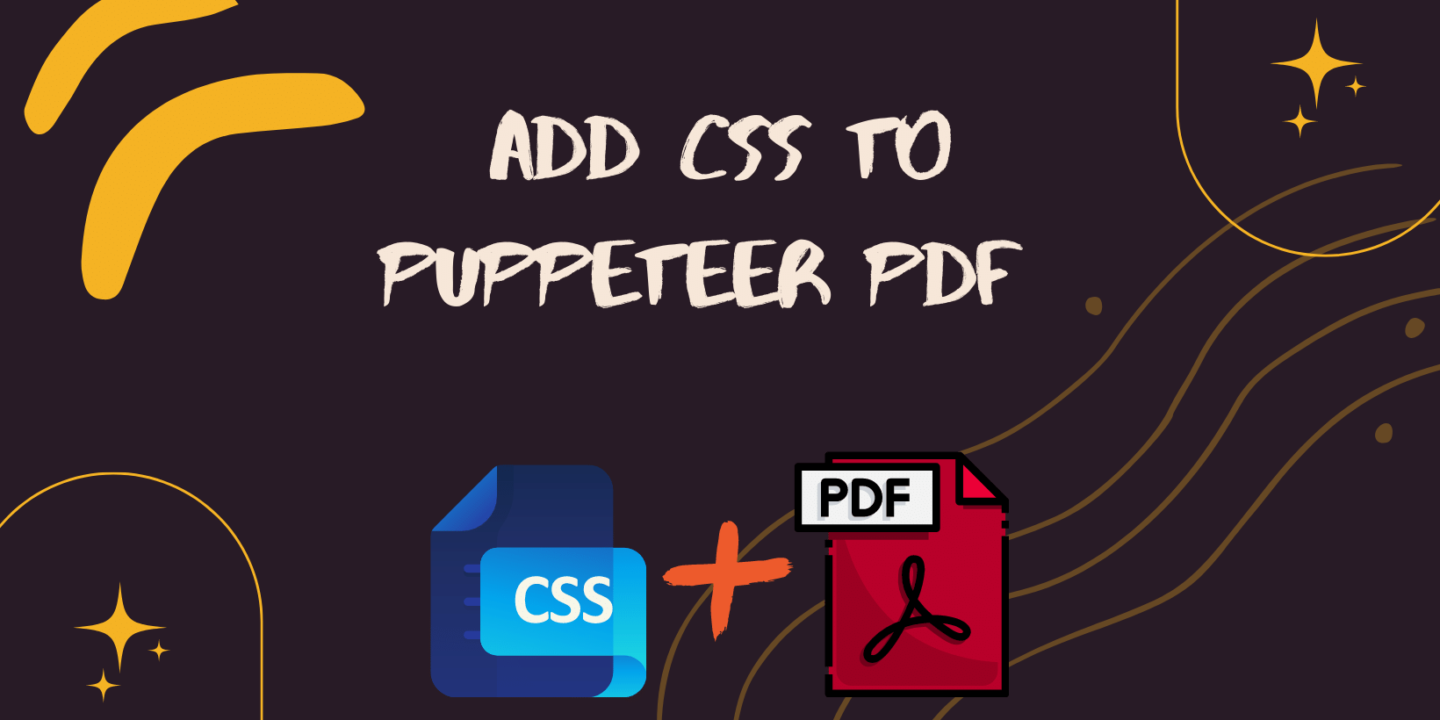 Add CSS to Puppeteer PDF