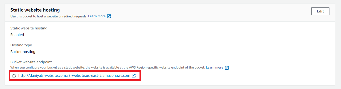 Angular Website link on AWS S3 Bucket