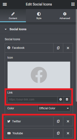 Adding Social Links to Footer Using Elementor in WordPress